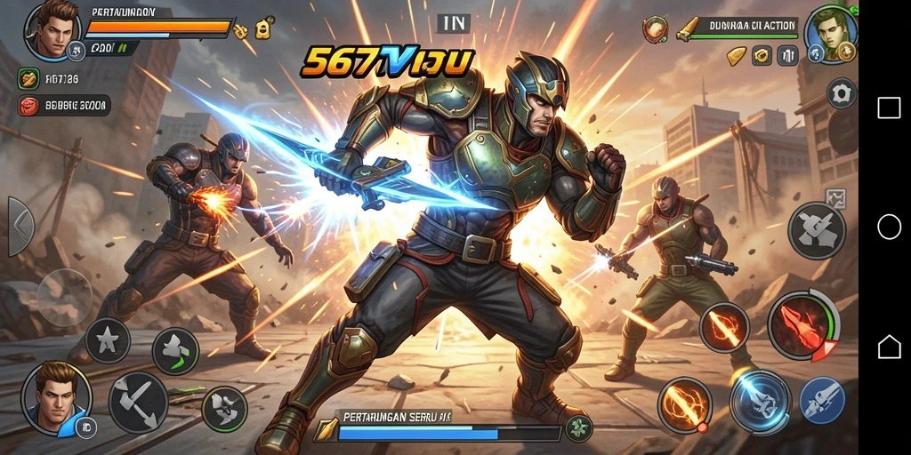 Tampilan aksi seru dalam gameplay 567TV penuh tantangan.