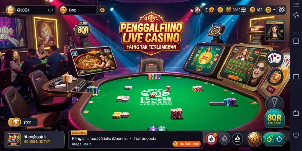 Tangkapan layar dari gameplay Live Casino 8QR yang mendebarkan.