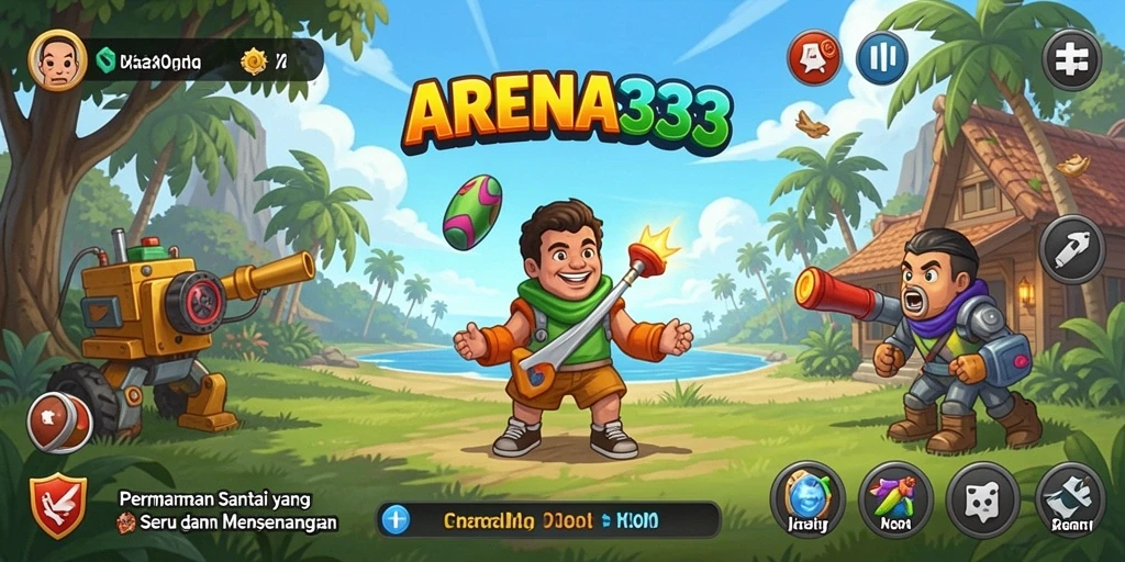 Screenshot utama ARENA333 menampilkan gameplay seru dan menyenangkan.