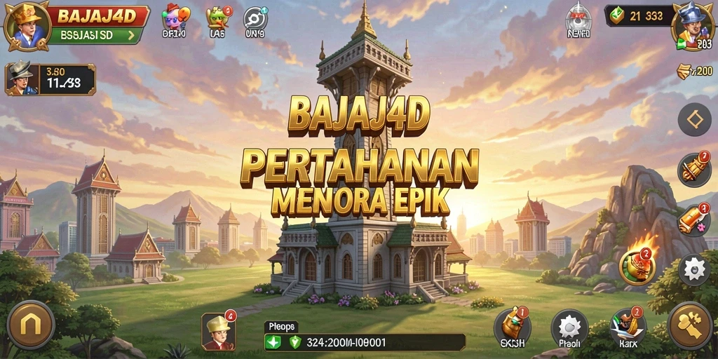 Tampilan menarik dari gameplay Tower Defense BAJAJ4D.