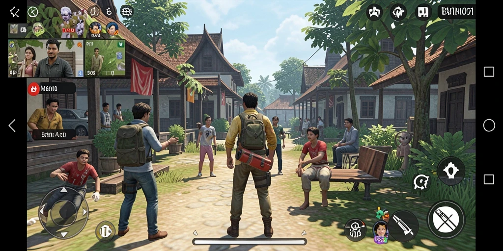 Tampilan gameplay menarik dari BARU01 yang menunjukkan simulasi kehidupan.