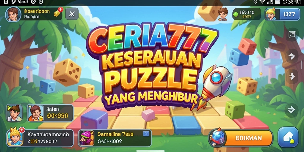 Tampilan seru gameplay CERIA777 yang penuh warna.