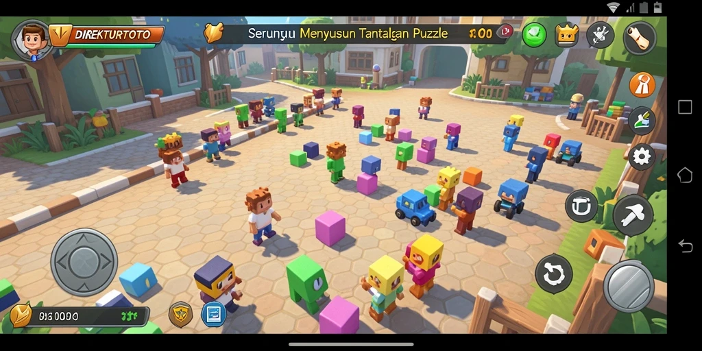 Screenshot gameplay menunjukkan tantangan puzzle yang menarik.