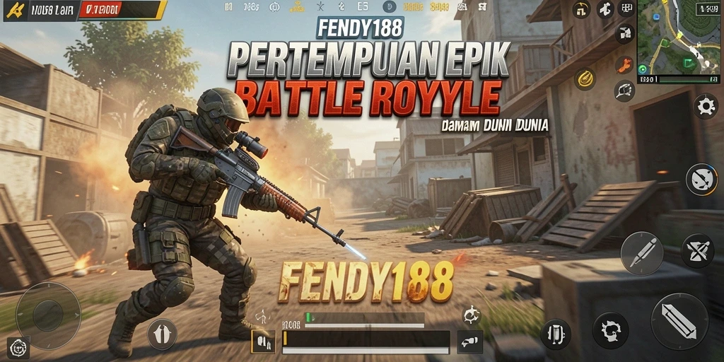 Tampilan seru dari gameplay FENDY188 dalam pertempuran Battle Royale.