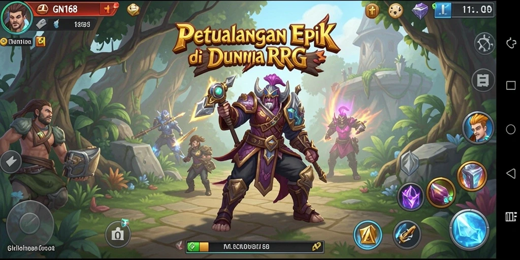 Tampilan gameplay epic dalam RPG GN168 penuh aksi dan petualangan.