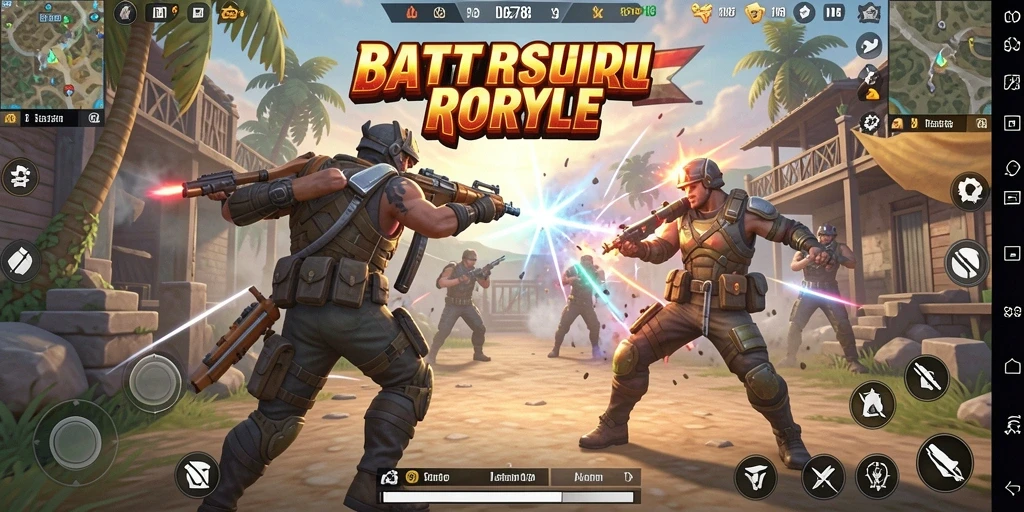 Tampilan gameplay intens dalam <strong>ID6788</strong> yang penuh aksi Battle Royale.