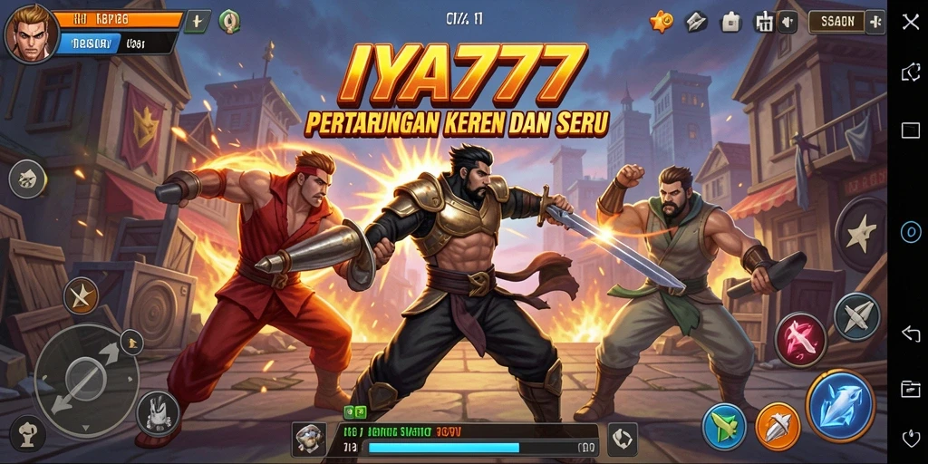 Tampilan seru dari pertarungan dalam IYA777 dengan karakter yang beragam.