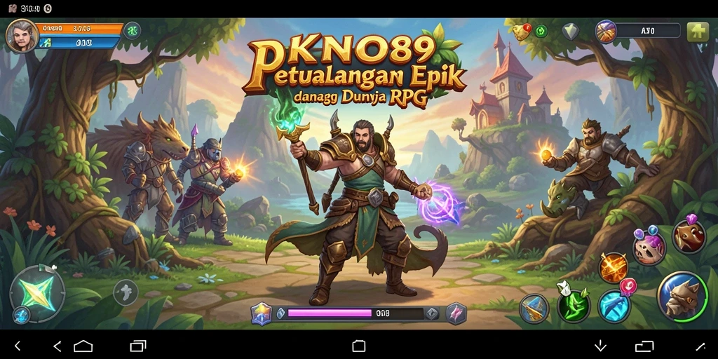 Screenshot gameplay KNO89 menampilkan pertempuran seru dan karakter yang menakjubkan.