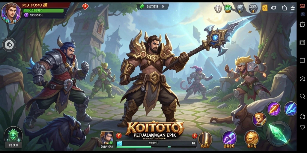 Tampilan dinamis gameplay KOITOTO yang memukau.