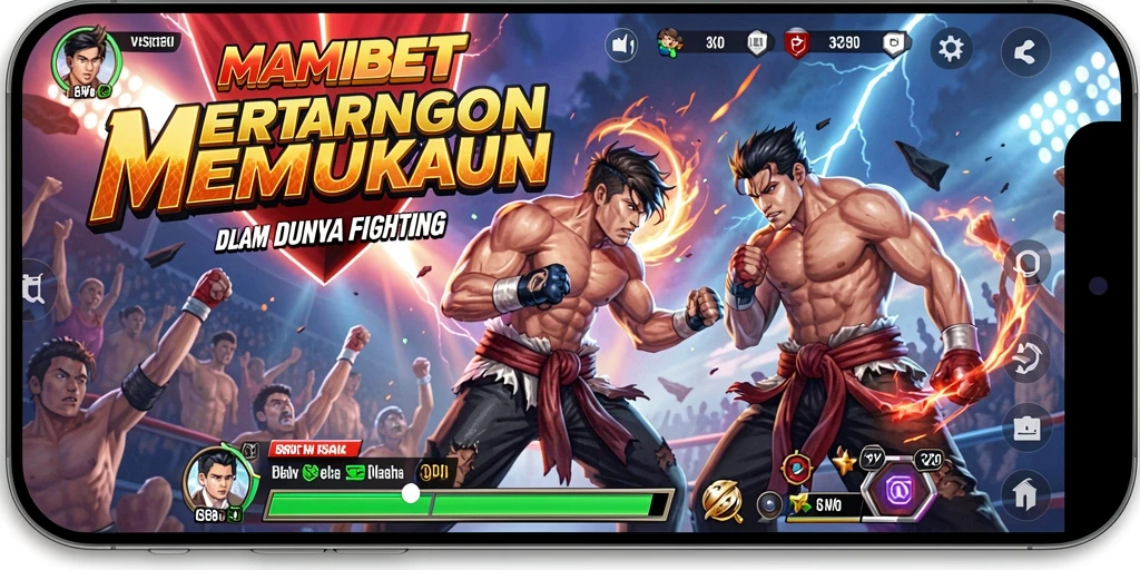 Tampak menegangkan saat karakter bertarung di arena MAMIBET.