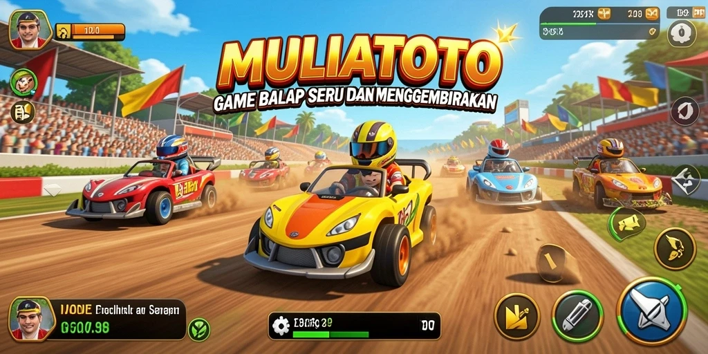 Gameplay menarik MULIATOTO dengan grafik balap yang menakjubkan.