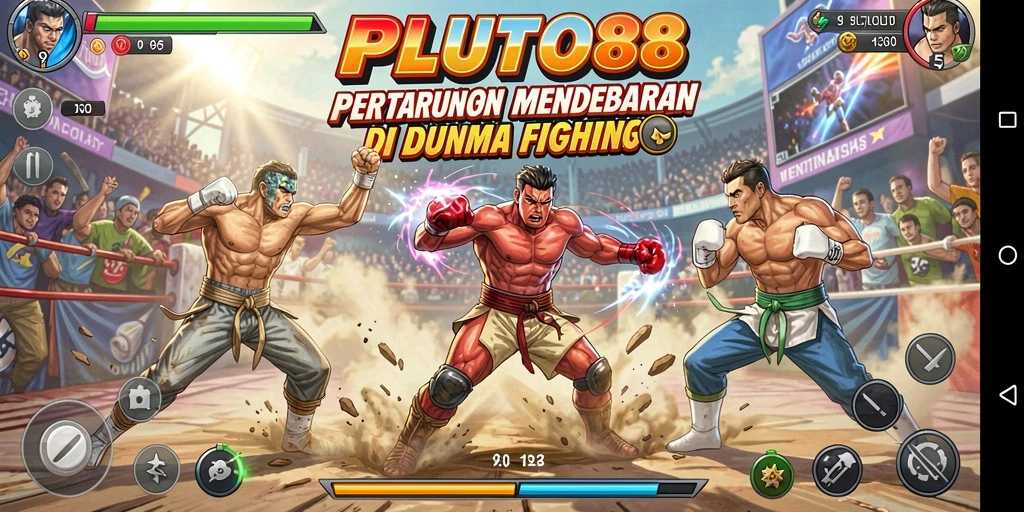 Tampilan seru dari gameplay Fighting di PLUTO88 dengan aksi yang intens.