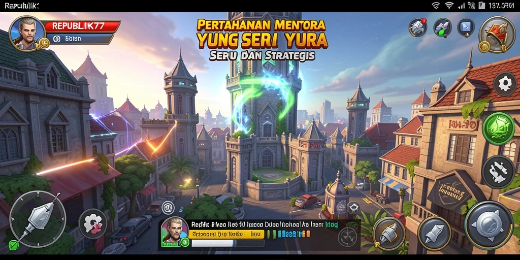 Screenshot menampilkan pertempuran mendebarkan dalam game Tower Defense.