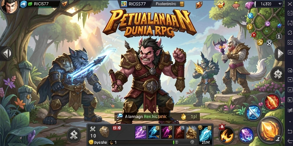 Tampilan gameplay RICIS77 yang memukau saat berpetualang di dunia RPG.