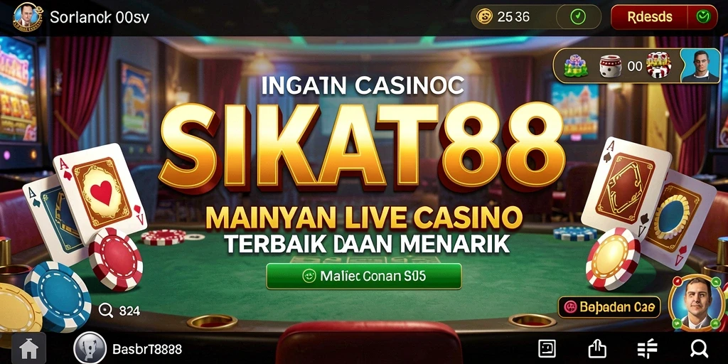 Gameplay Live Casino yang seru dan interaktif di SIKAT88.
