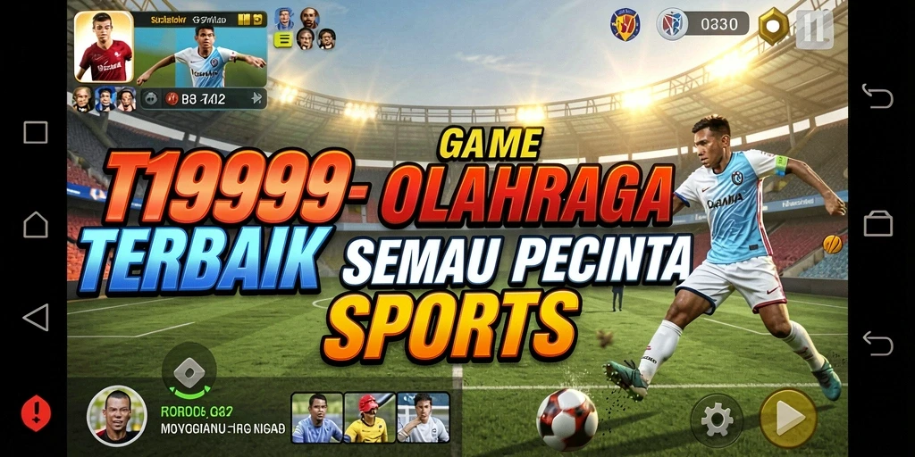 Screenshot menggambarkan aksi seru dalam gameplay olahraga T9999.