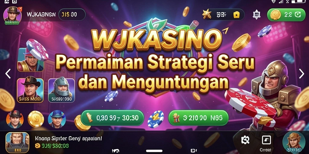 Tangkapan layar gameplay <strong>WJKASINO</strong> menampilkan suasana kasino yang menakjubkan.