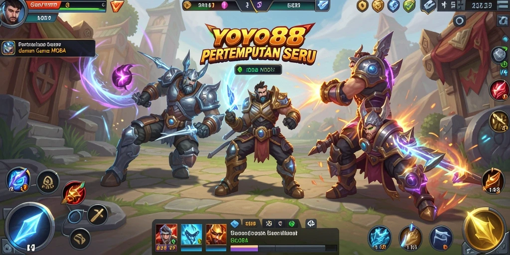 Screenshot gameplay seru dari game MOBA YOYO88.